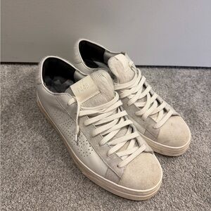 P448 White Leather Sneakers